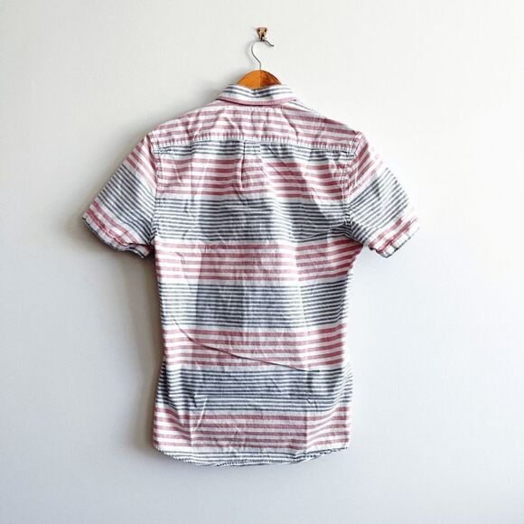 Paisley & Gray Mens Casual Button Down Shirt Slim Fit Pink Gray Medium - Picture 2 of 7